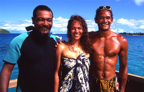 Staff of the Shark Feeding Tour, BoraBora