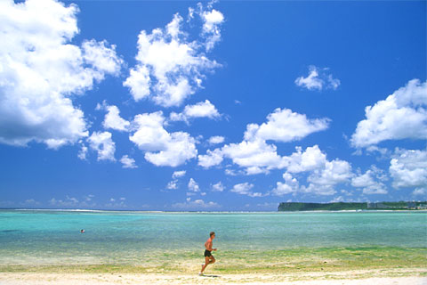 Beach Runner in High Noon