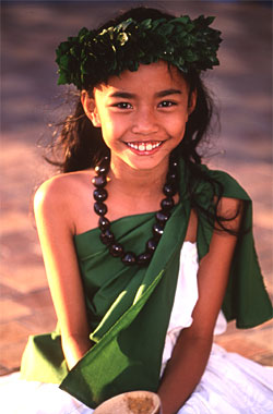 Pretty Loco Hula Dancer at Waikiki Beach. The Mayor's Office of the Culture and the Arts City and County of Honolulu