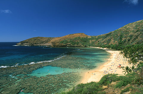 Hanauma Bay on a Clear Day. Oahu