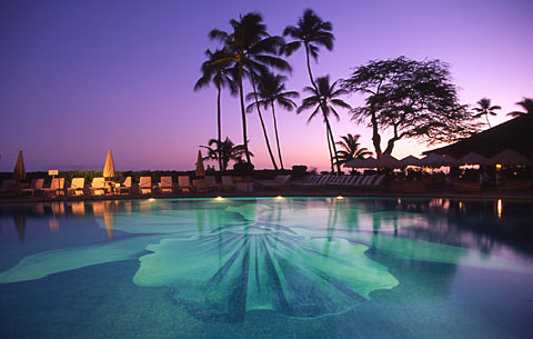 Orchid Pool of Halekulani Hotel, Honolulu