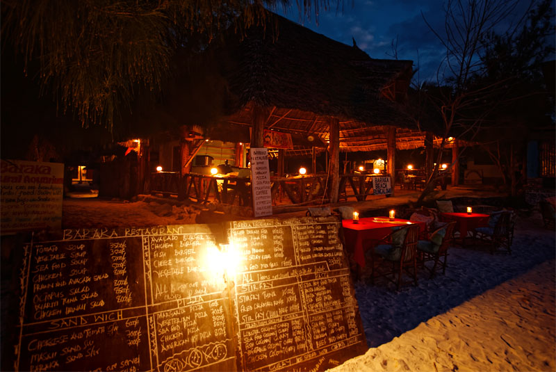 Beach Restaurant at Dusk