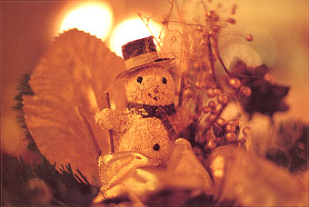 A little snowman welcoming travelers on the table, Renaissance Salzburg Hotel. Thanks!