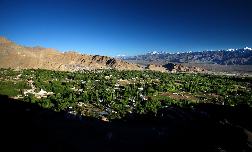 View of Leh from Shanti Stupa