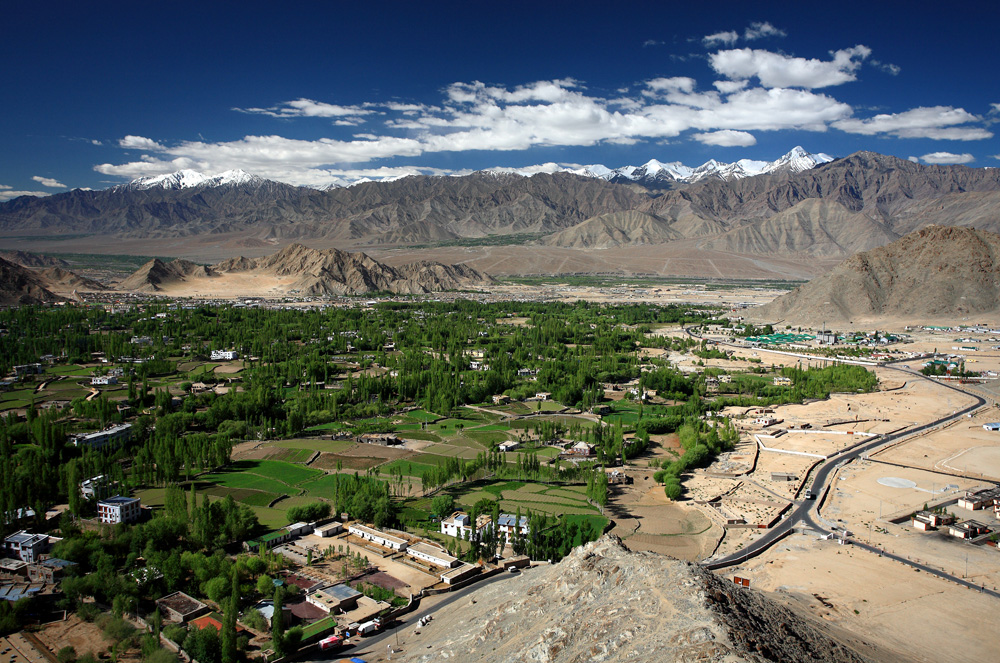 View of Leh from Shanti Stupa