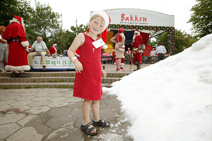 Lovely Santa Girl by the Snow