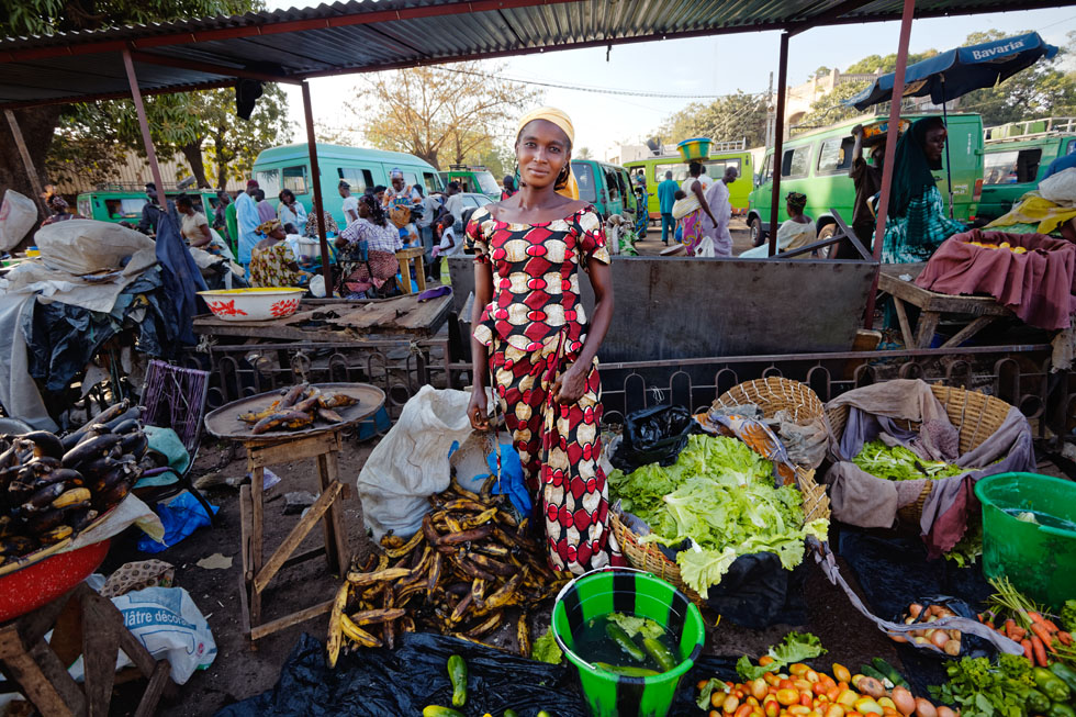 Beautiful vegetable vendor