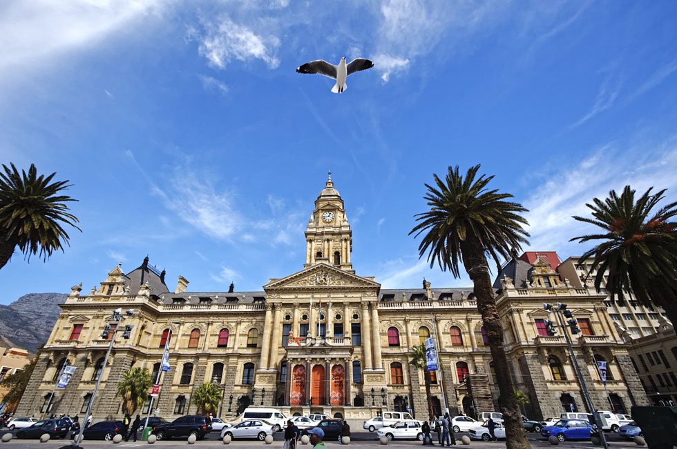 Cape Town City Hall with a seagull
