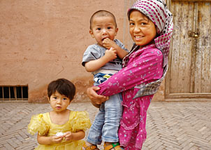 Taking a walk. Kashgar