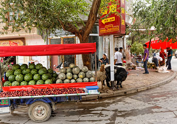 Watermelon sale. Kashgar
