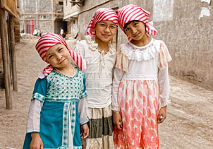 Three good friends. Kashgar