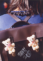 Bear ornaments on the rucksack