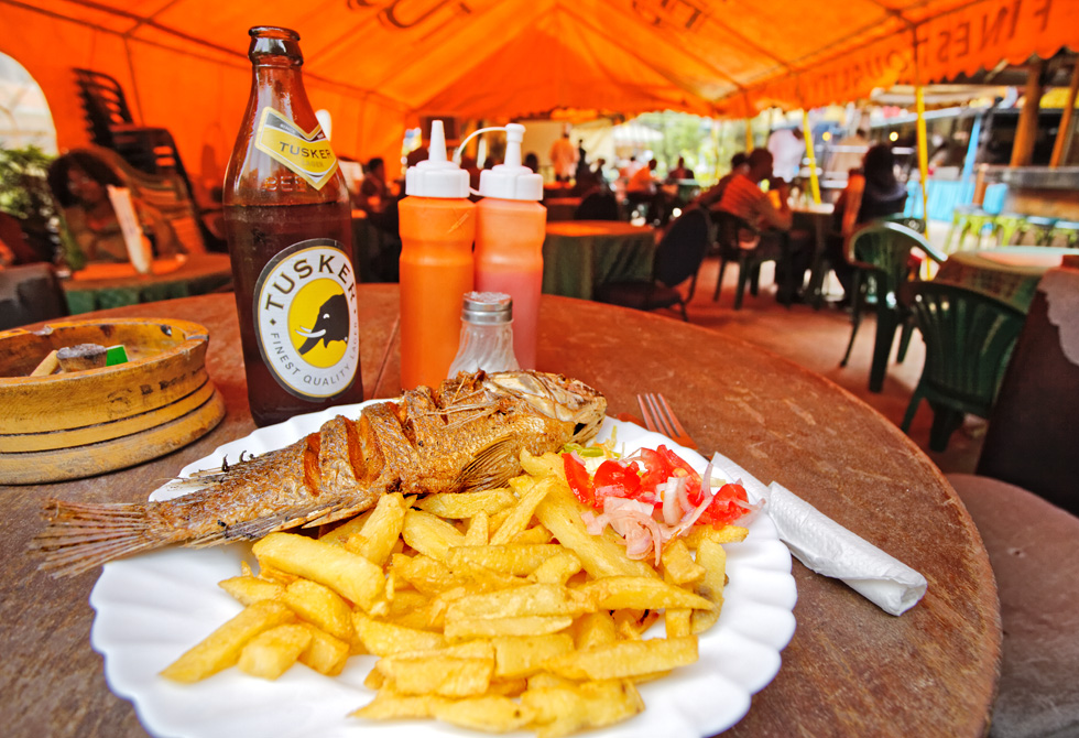 Nairobi style fish and chips