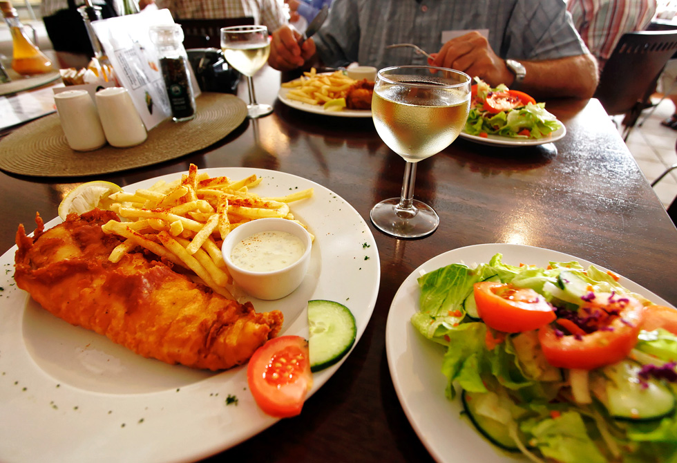 Swakopmund's happy fish and chips