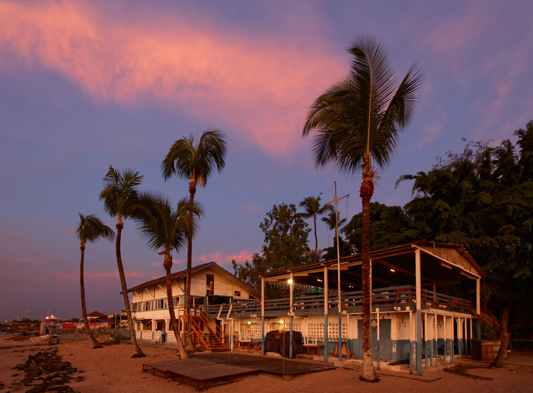 Pointe-Noire at dusk