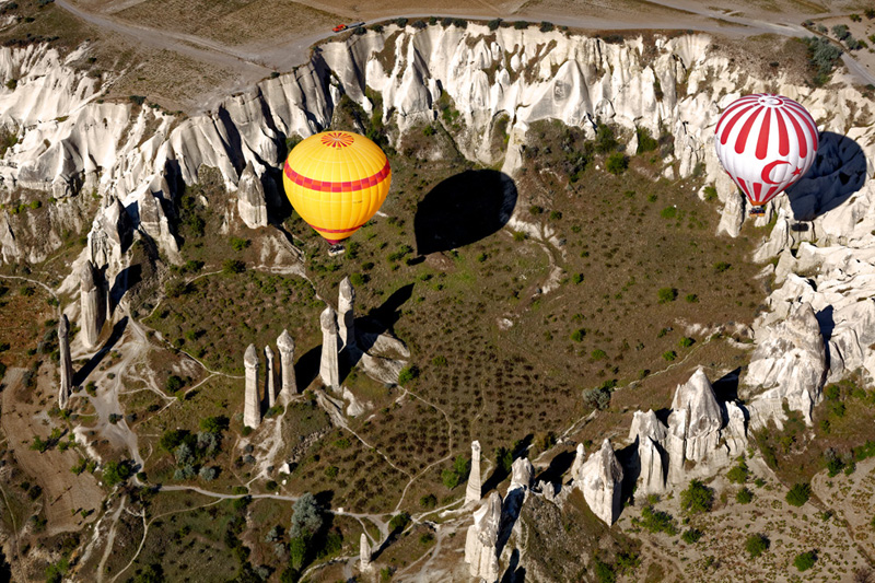 Love valley seen from the balloon