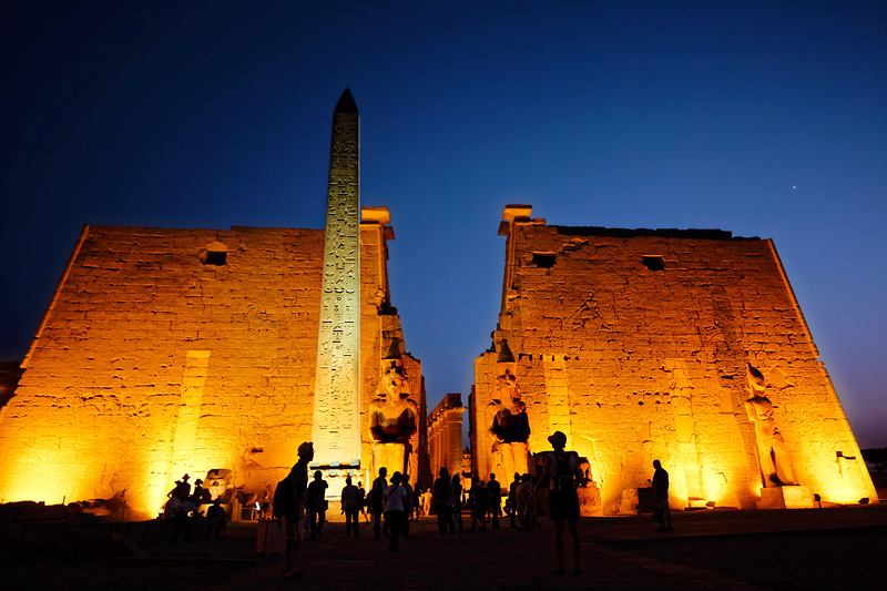 Blue hour, Luxor Temple